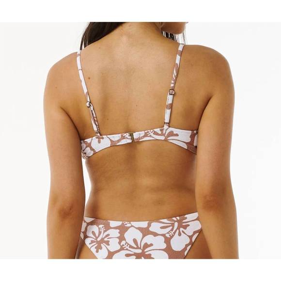 NEW RIP CURL hibiscus heat crop in brown - Picture 2 of 3